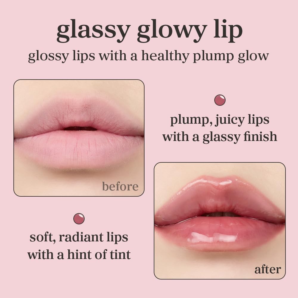 NOONI Korean Lip Oil - Applecranberry | Long-Lasting, Moisturizing, Plumping, Revitalizing for Dry