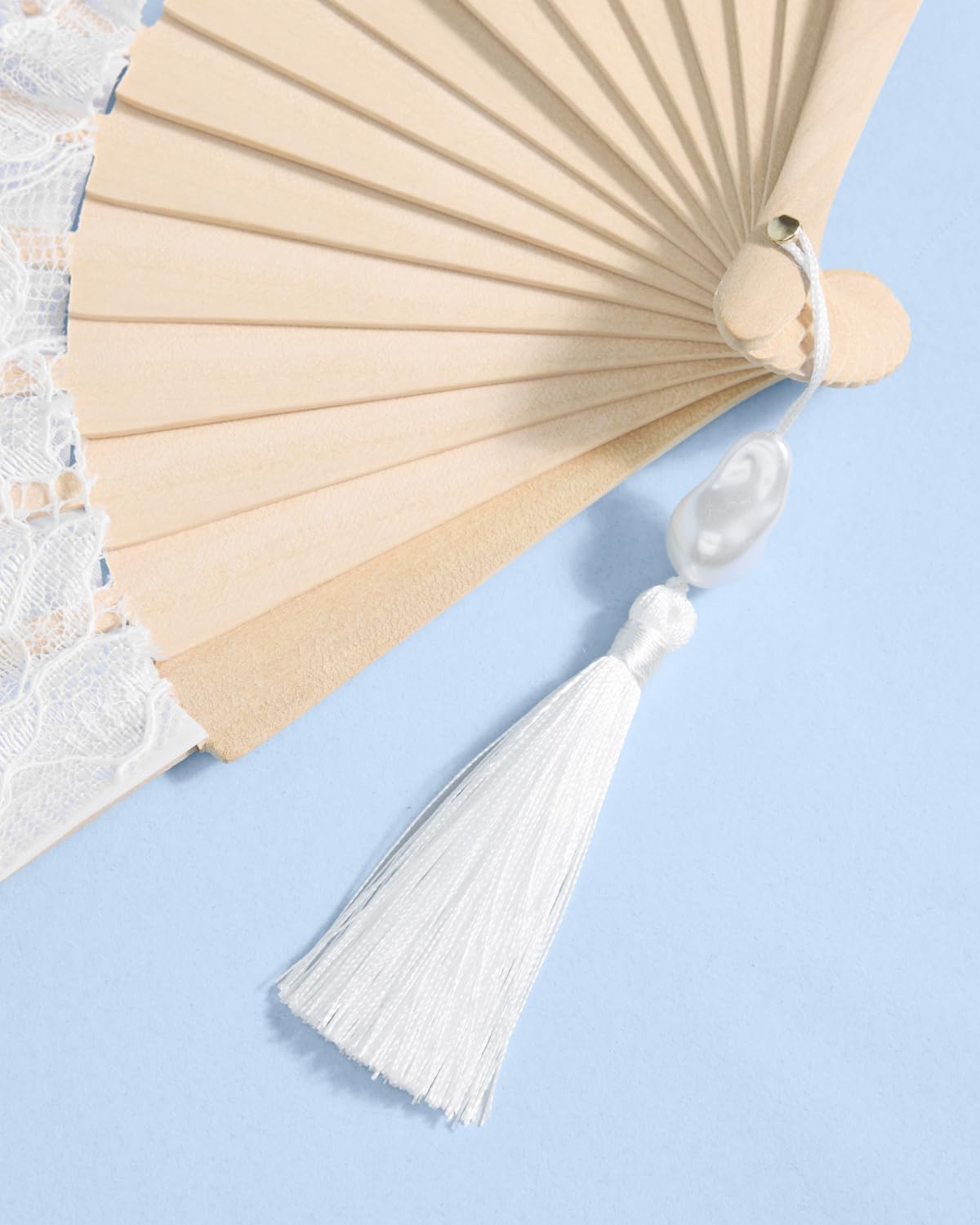 xo, Fetti White Lace Bride to Be Folding Fan | Bridal Something Blue, Wedding Accessory, Bridesmaid