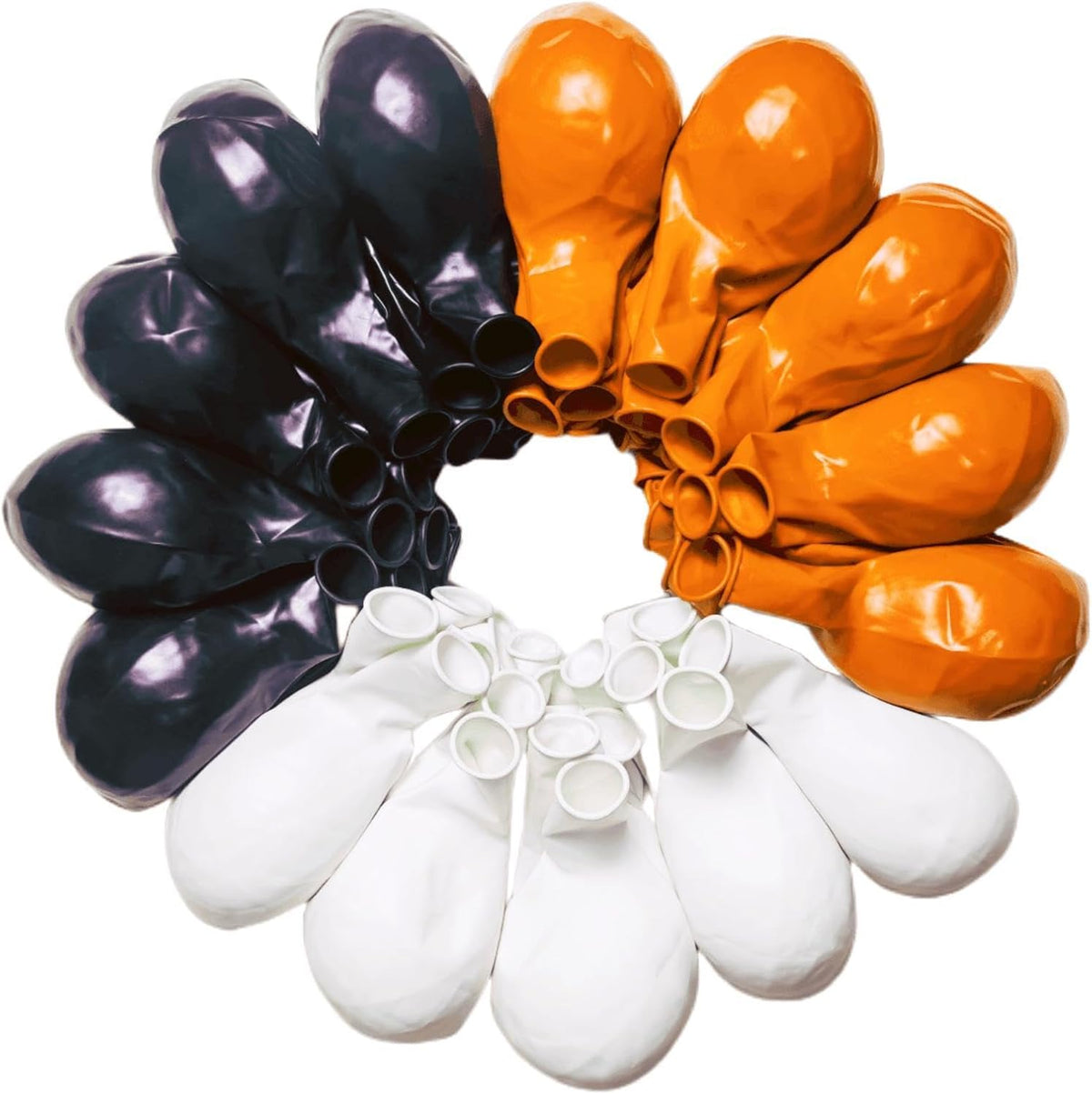 90 Pack Black White Orange Balloons 100 of each of the 3 colors 18 inch Black White Orange Latex