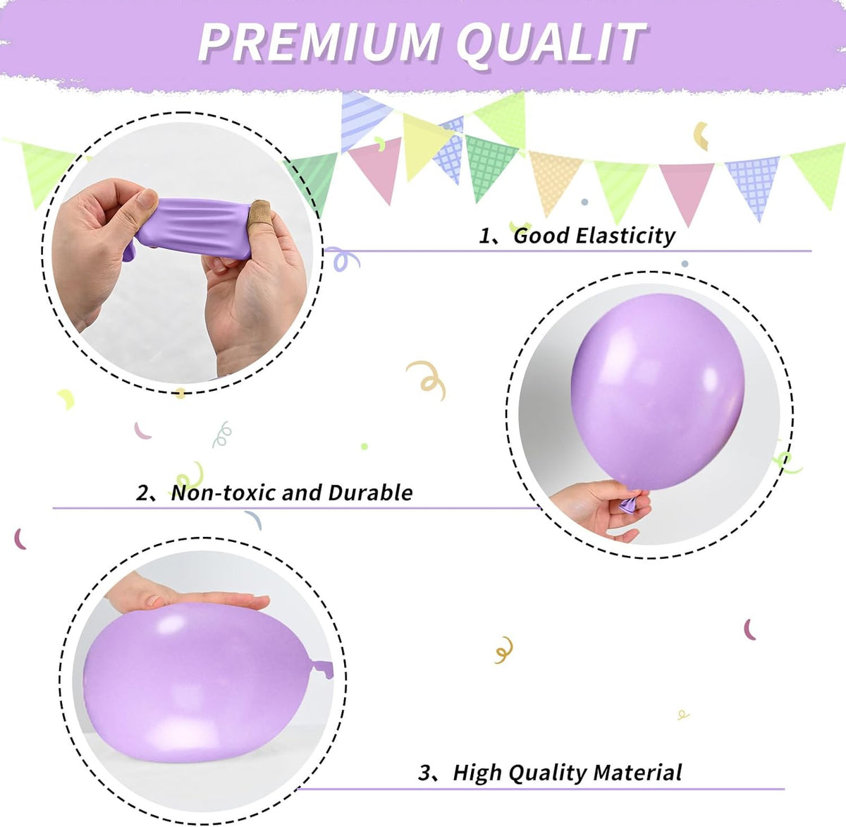 Purple and Sage Green Balloons, Purple Lavender Sage Balloon Cream White Gold Balloons, Light