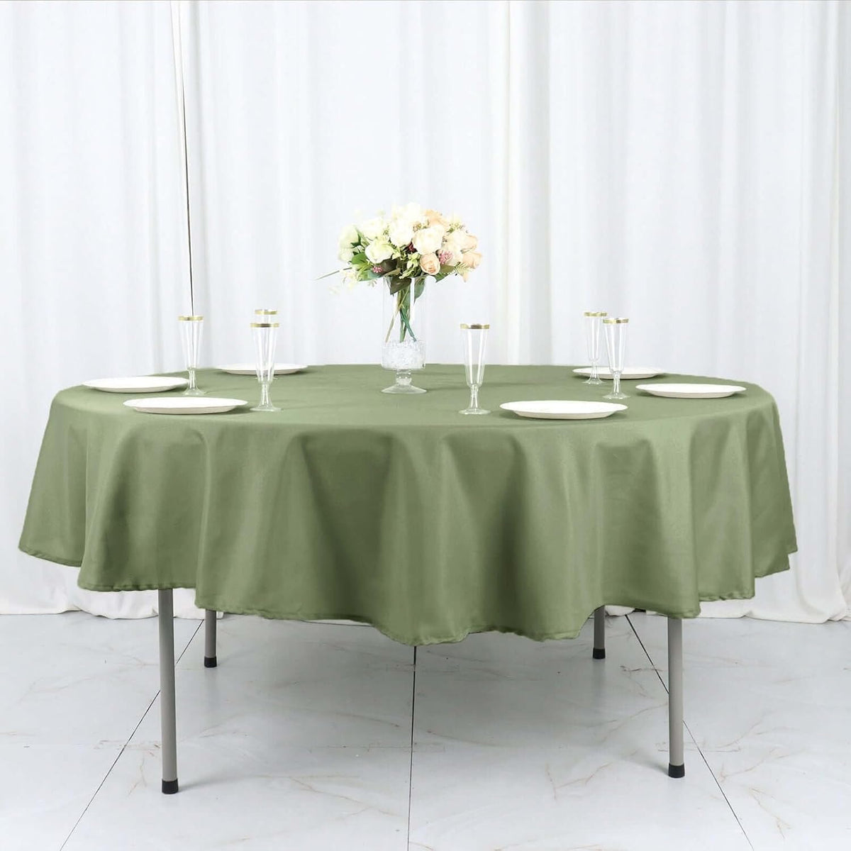 Efavormart Round Tablecloth, 90 Inch Stain & Wrinkle Resistant Washable Table Cloth, Decorative