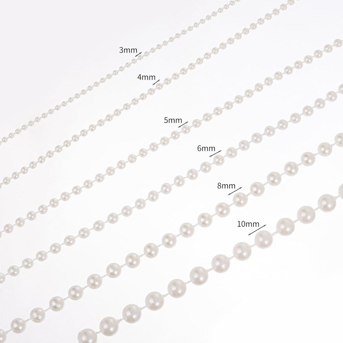 5mm Crafts Faux Pearl Beads Garland Pearl Bead Roll Strand of Pearls to Decorate Floral
