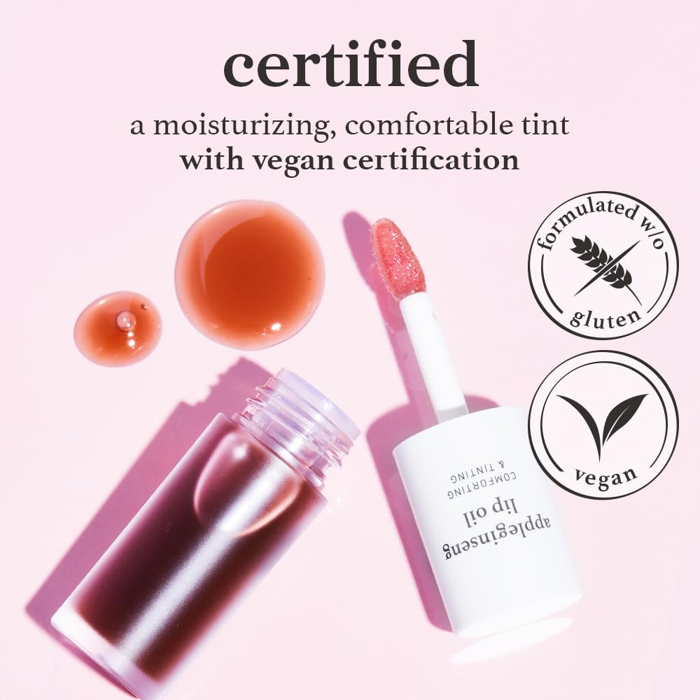 NOONI Korean Lip Oil - Appleginseng | Lip Stain, Gift, Long-Lasting, Moisturizing, Plumping