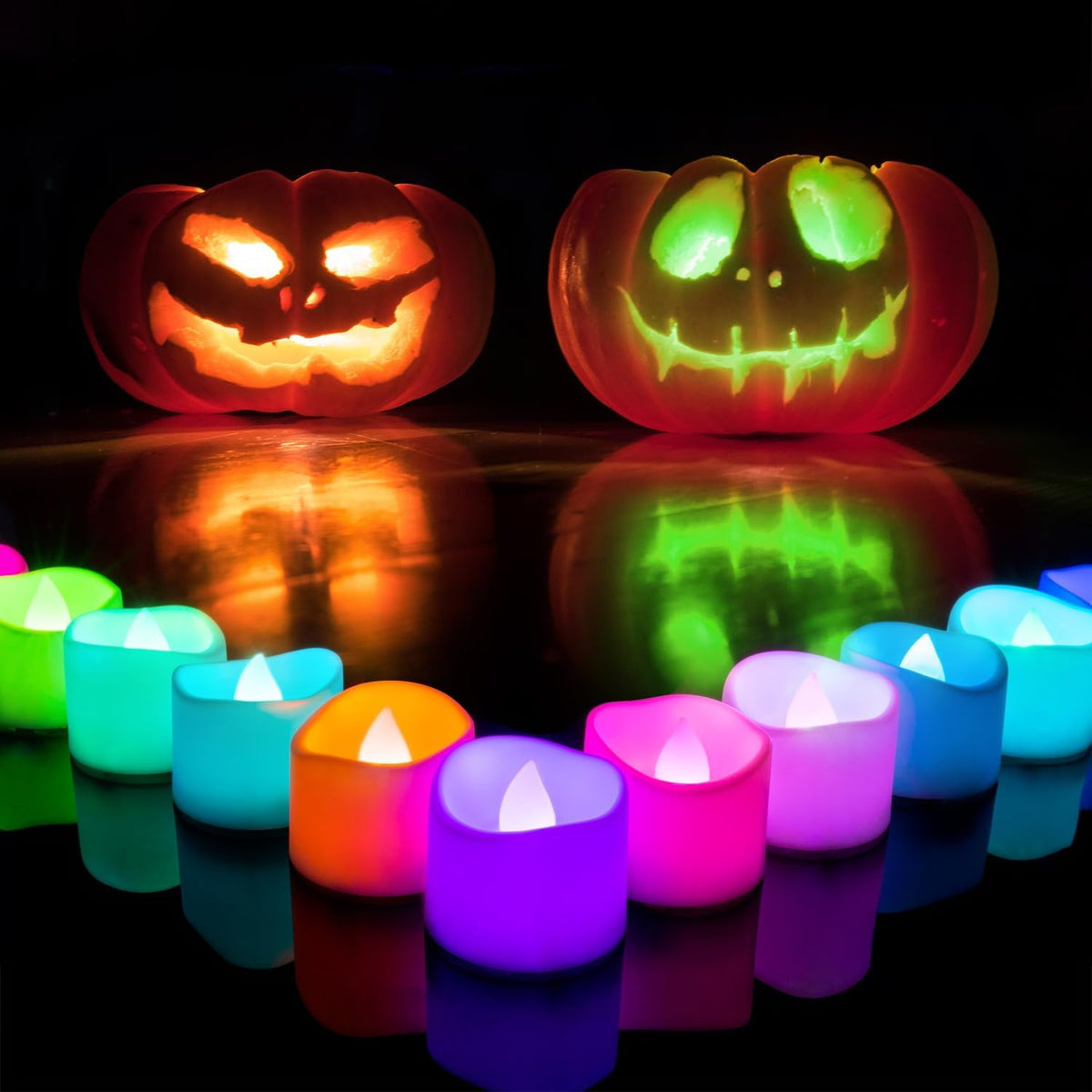 Homemory Multi Color Changing Tea Lights Candles Battery Operated, LED Holiday Candles Tealights