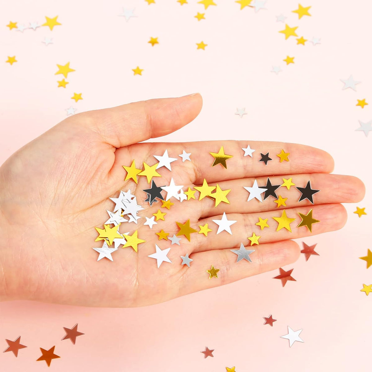 Hestya 60g Star Confetti Glitter Table Confetti Metallic Foil Stars for Party Wedding Festival