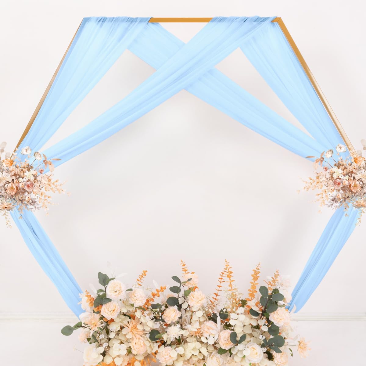MLMC Baby Blue Wedding Arch Draping Fabric 2 Panels 29" x 20 FT Extra Long Lavender Gauze Drapes