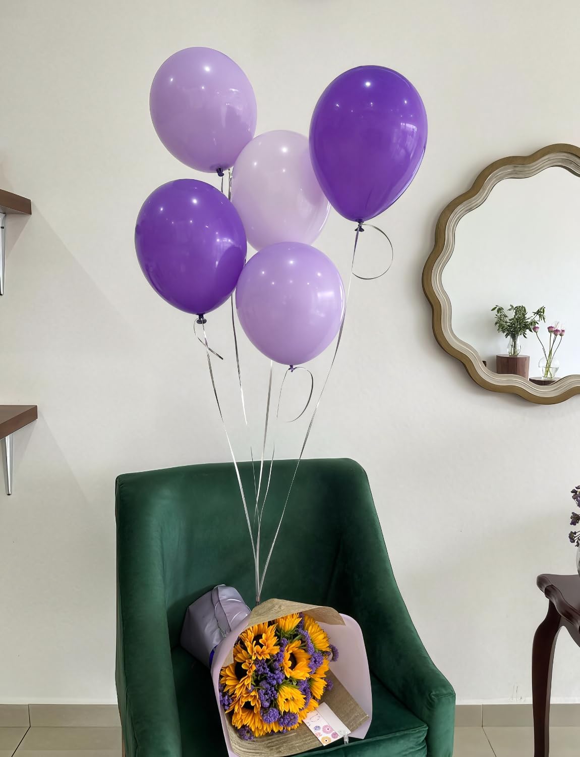 Purple Balloons - 12 Inch Dark Metallic Purple Balloons Macaron Lavender Pearl Lilac Balloon