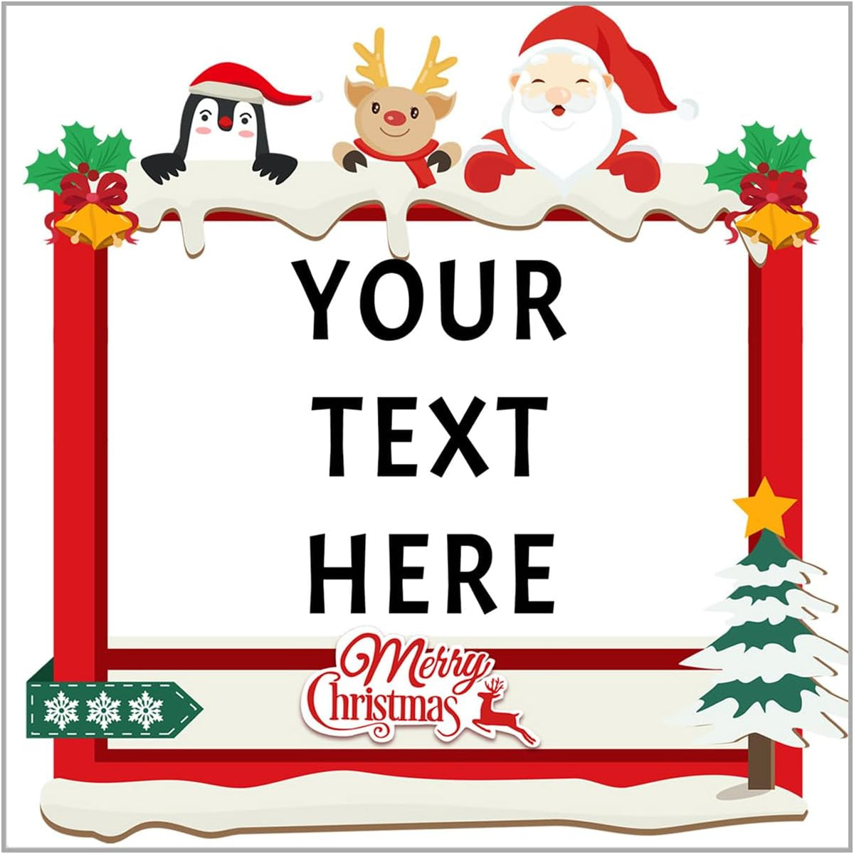 100-1000pcs Custom Stickers Merry Christmas Stickers Personalized Labels Adhesive Xmas Decorative