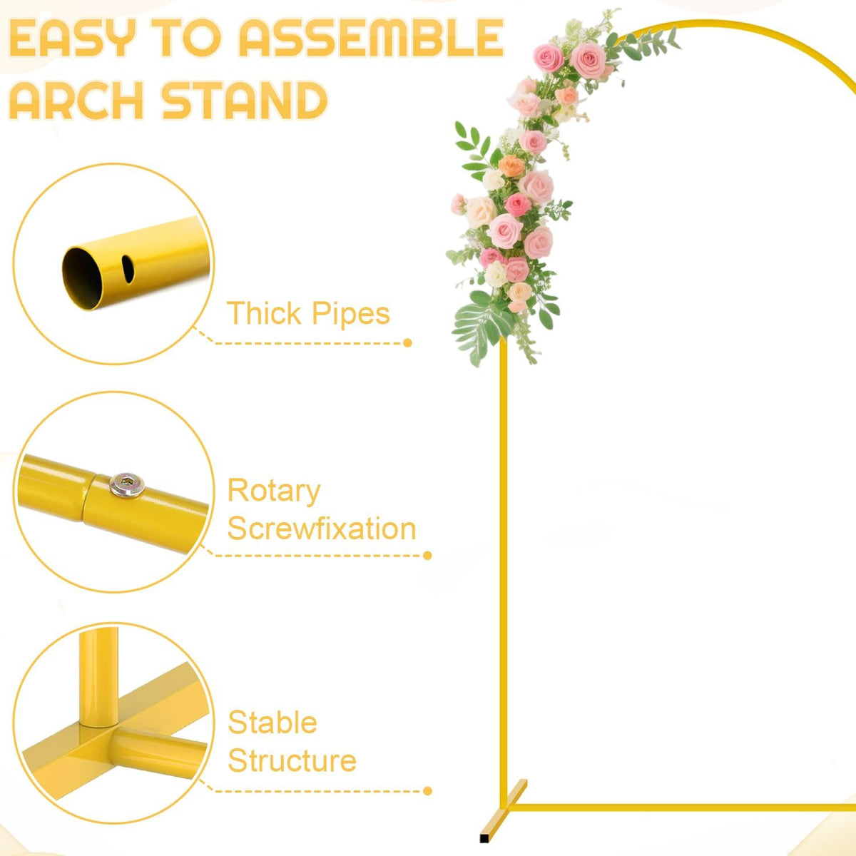 7.2FT Arch Backdrop Stand and Dusty Blue Arch Cover Set Metal Arch Stand Backdrop with Wedding Arch