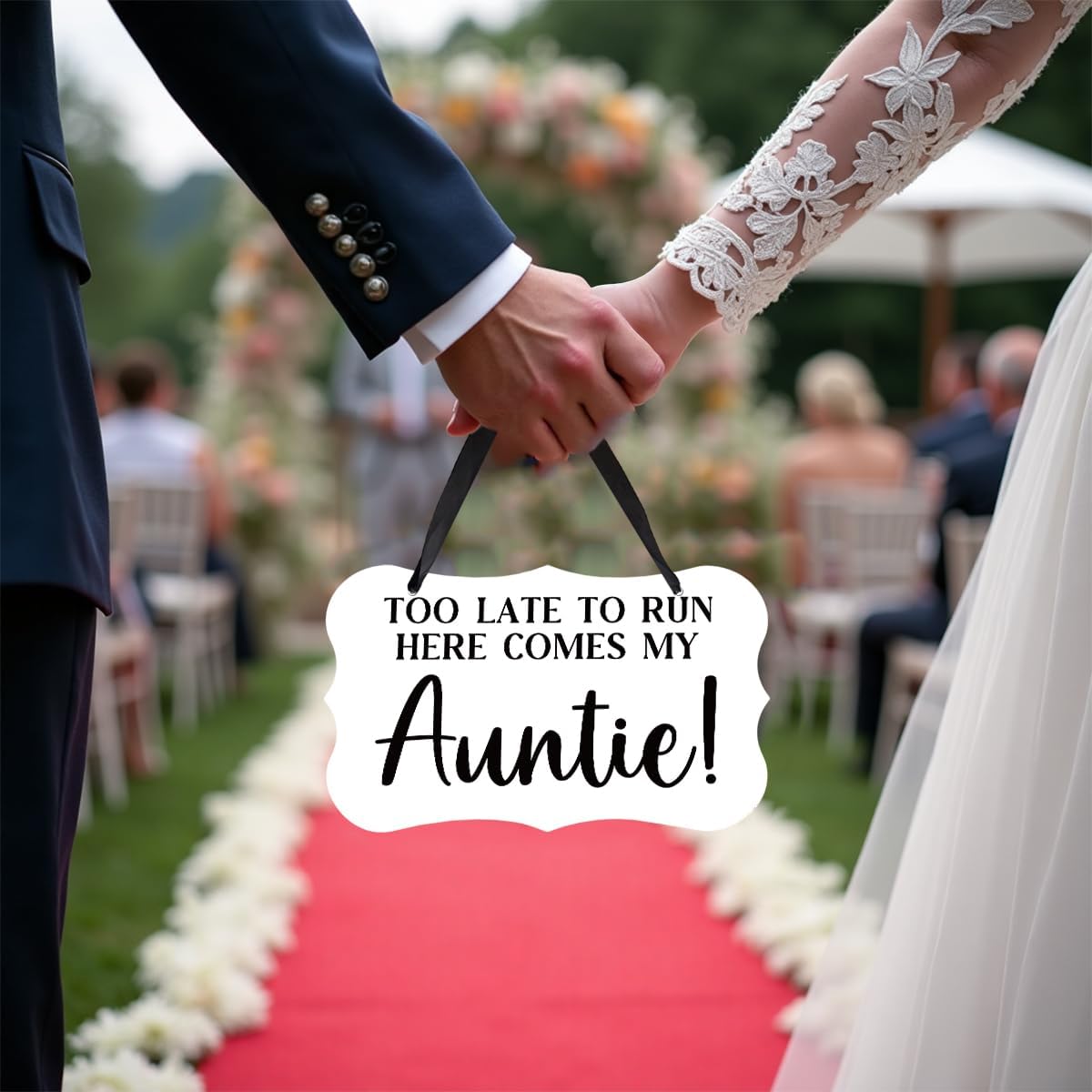 Acrylic Wedding Sign, Ring Bearer Sign, Rustic Wedding Decor Signs, Acrylic Wall Art With Ribbon