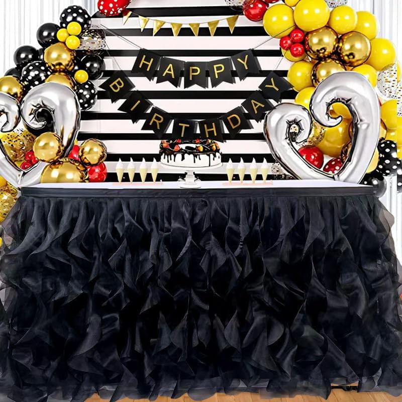 Luxury Organza Mesh Table Skirt Draping Floating Romance - Perfect for Bridal Showers, Birthday