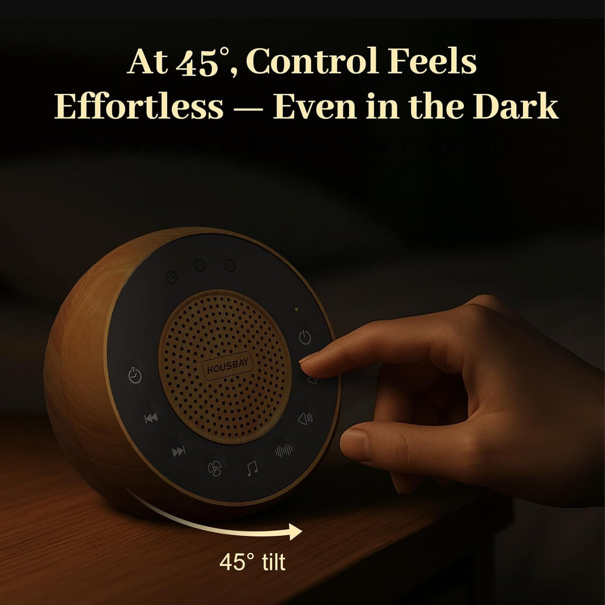 Housbay White Noise Machine with 31 Soothing Sounds, 5W Loud Stereo Sound, Auto-Off Timer
