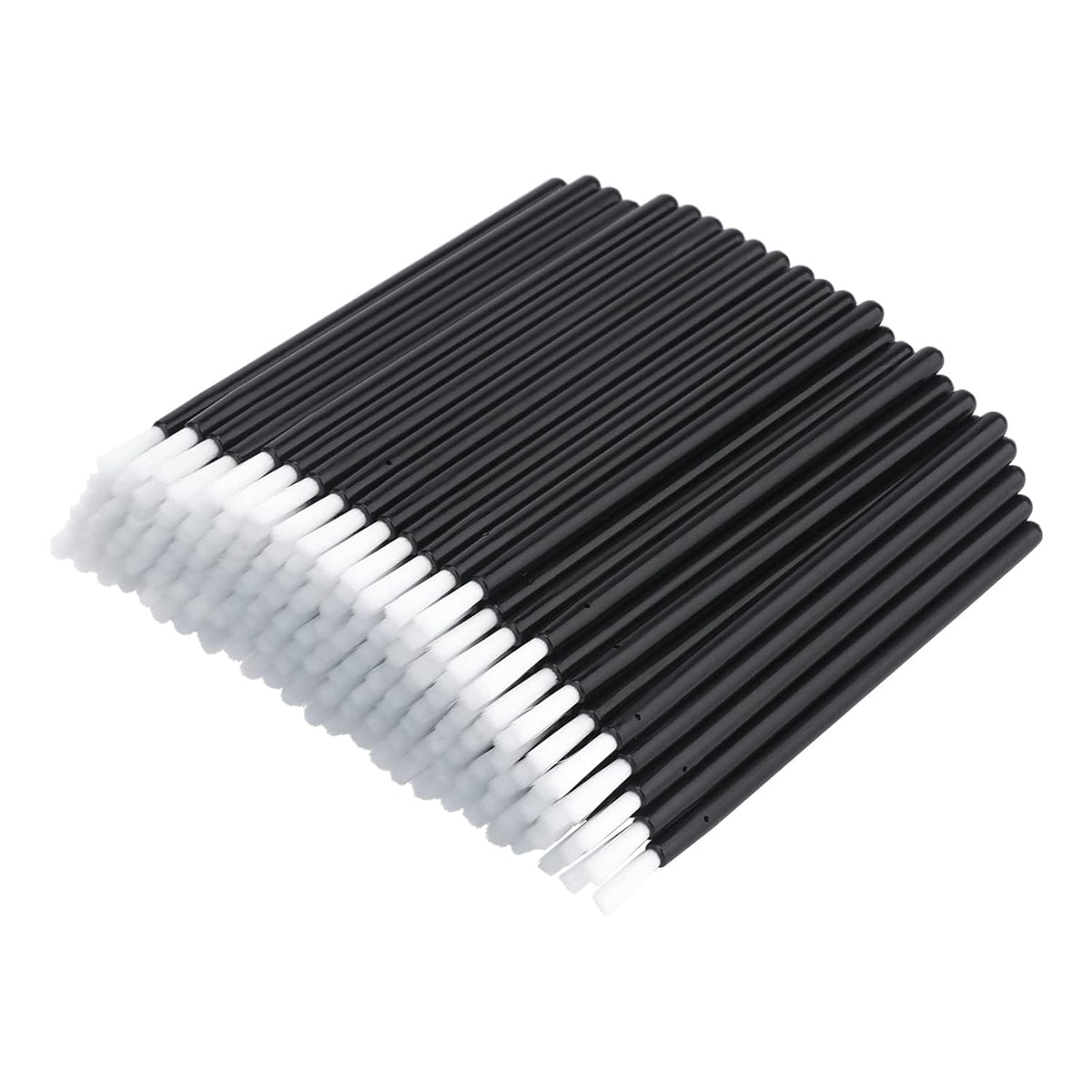 G2PLUS 100Pcs Lip Brush, Black Lip Gloss Wands, Nylon Lipstick Gloss Applicator, Disposable Nail
