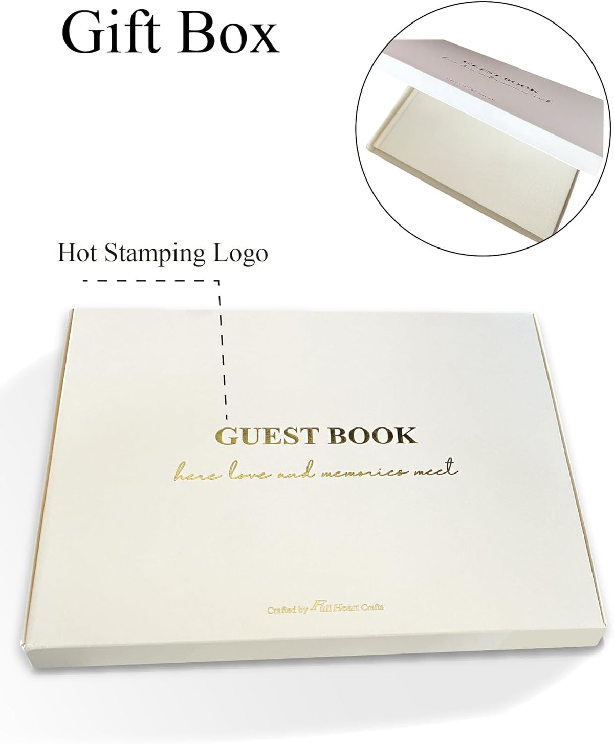 Elegant Linen Wedding Guset Book - Polaroid Guest Book for Wedding Reception,Baby Shower,Bridal