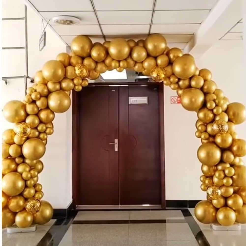 400 Pack Gold Balloons 5 Inch Metallic Chrome Gold Latex Small Balloon for Birthday Wedding Bridal