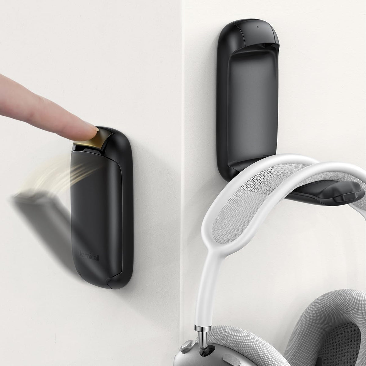Lamicall Headphone Stand, Sticky Headset Holder - [Foldable & Compact] Headphone Holder Hook Mount