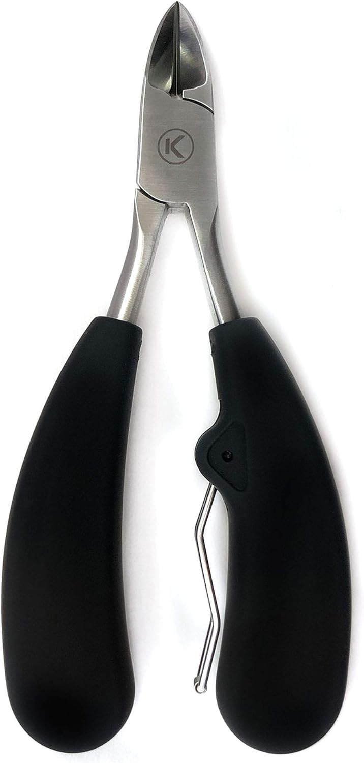 Kohm Toenail Clippers | Extra-Wide Blade & Non-Slip Grip for Thick, Ingrown & Fungal Nails | Heavy