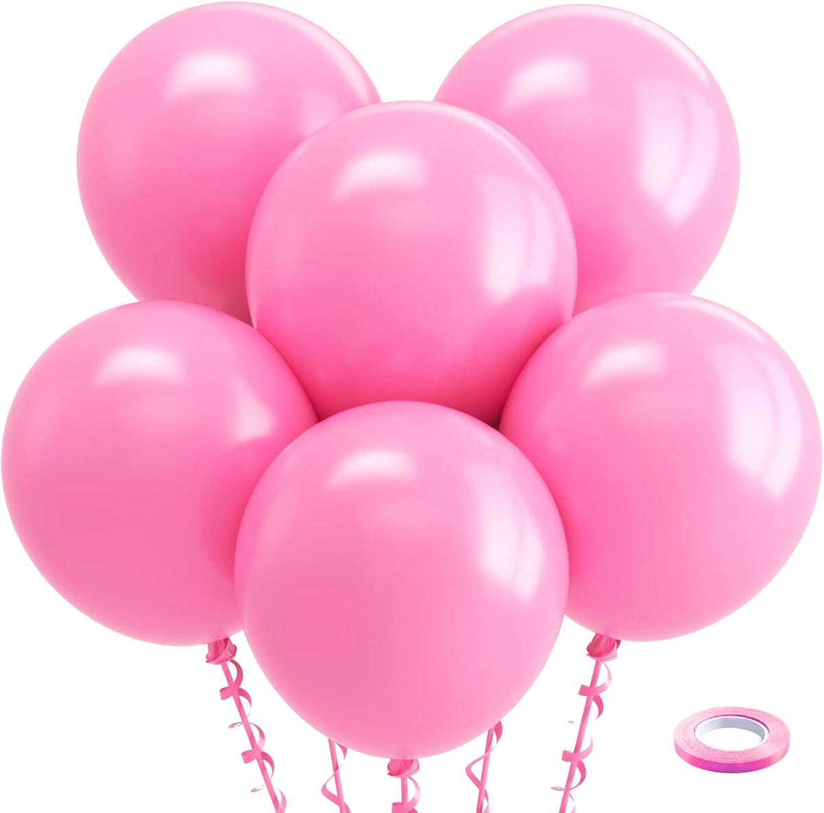 Bezente Pink Balloons 18 Inch - 30 Pack Large Thick Pink Balloons Big Round Pink Latex Balloons for