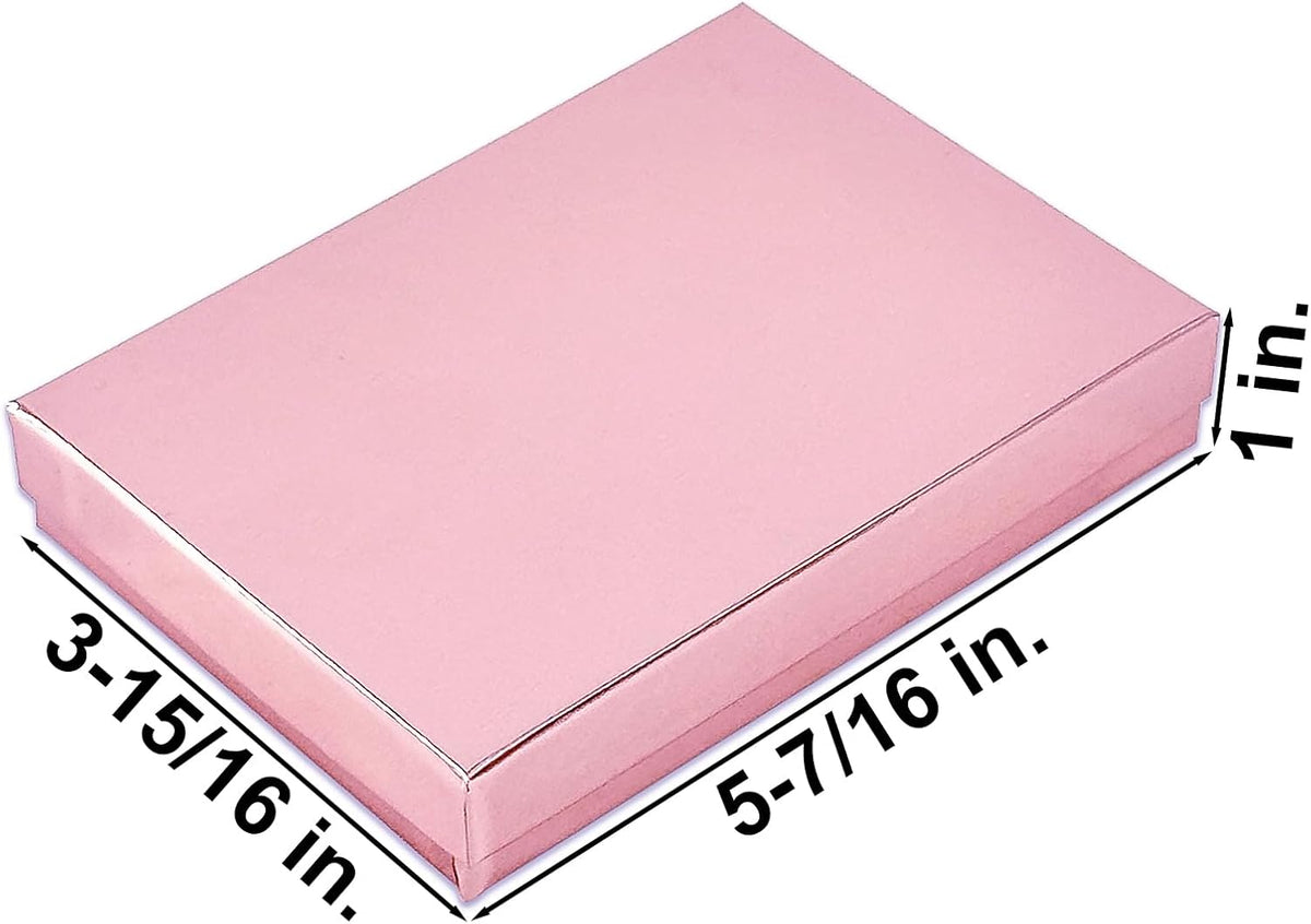 TheDisplayGuys - 25-Pack #53 Kraft Paper Cardboard Gift Boxes/Jewelry Cases w. Cotton Padding & Lid