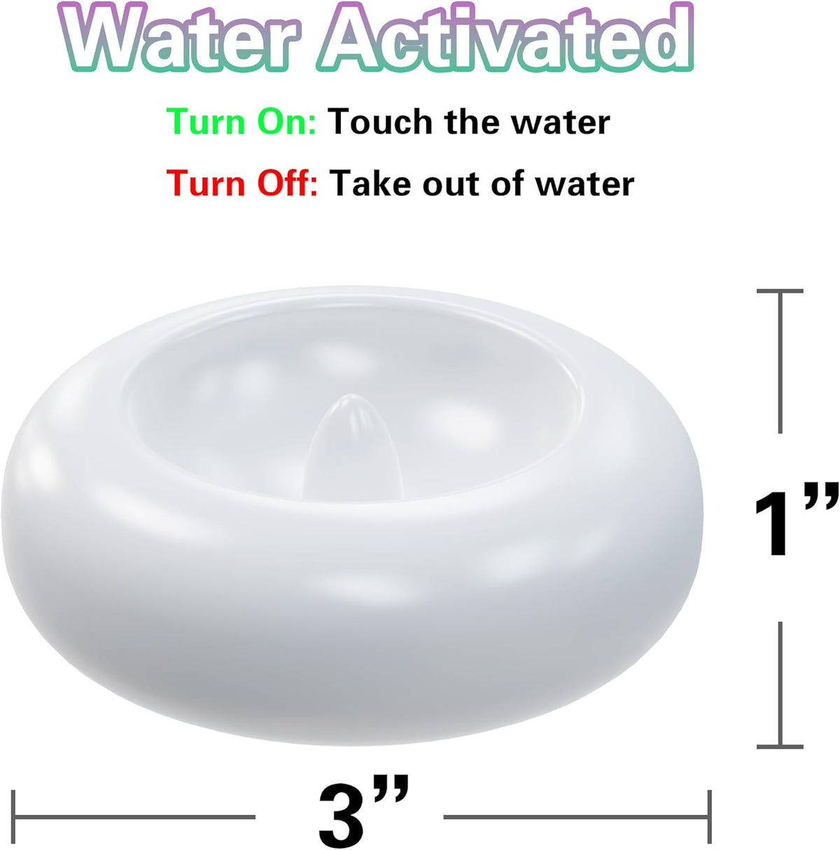 Aignis 24pcs Flameless LED Floating Candles, 120+ Hours Glow Time, 3 Inch Plastic Battery Operated