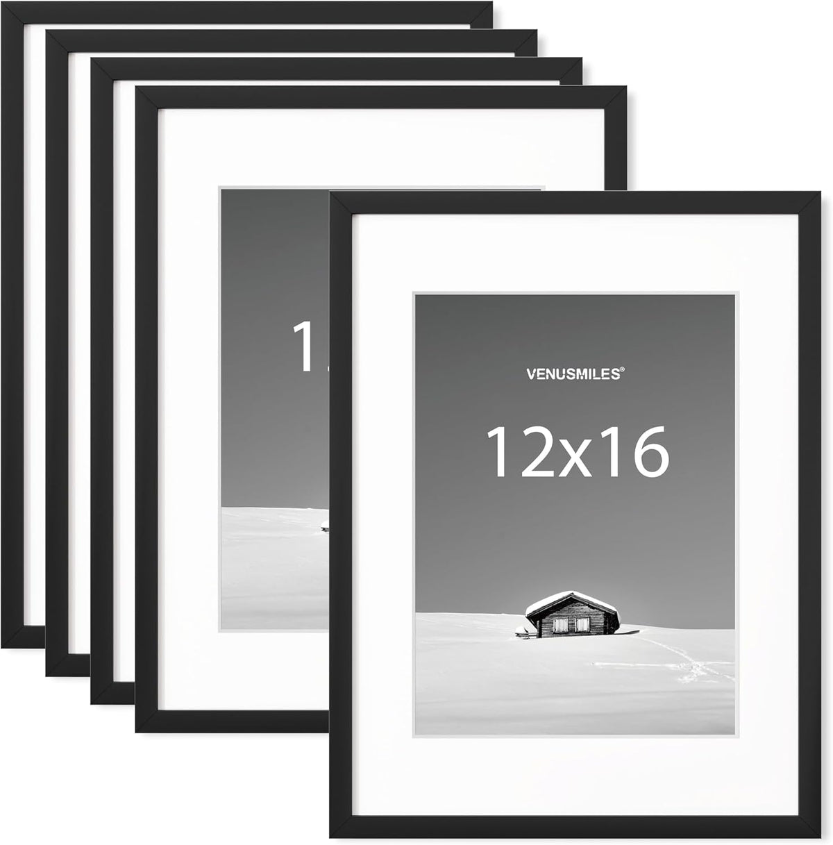 12x16 inch Picture Frame, 12x16 Photo Frames with Removable Mat - High Definition Plexiglass