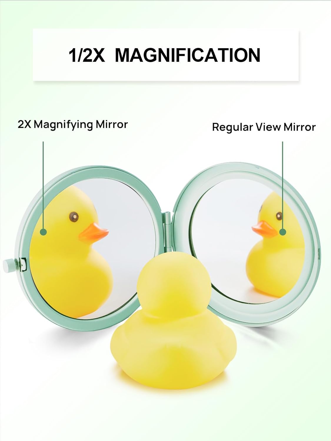 Compact Mirror for Purse, Pack of 12 Double-Sided 1X/2X Magnifying Metal Pocket Makeup