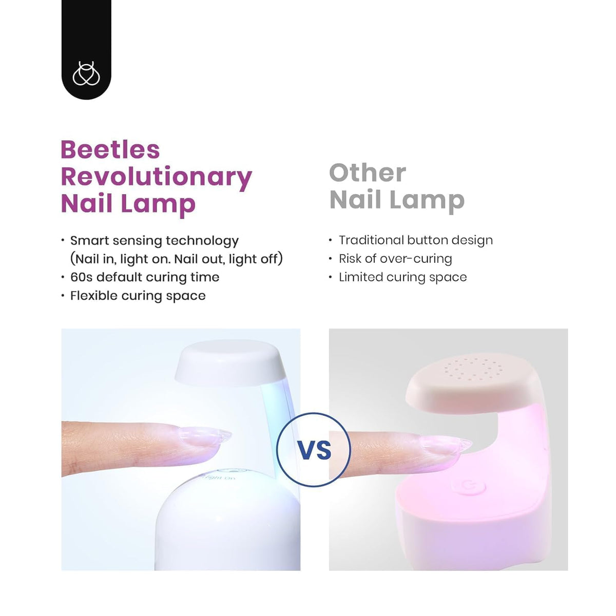 Beetles Nail Tips 240 Pcs Short Oval Nail Kit 5 In 1 Nail Glue Base Gel Uv Led Lamp Press on Nails
