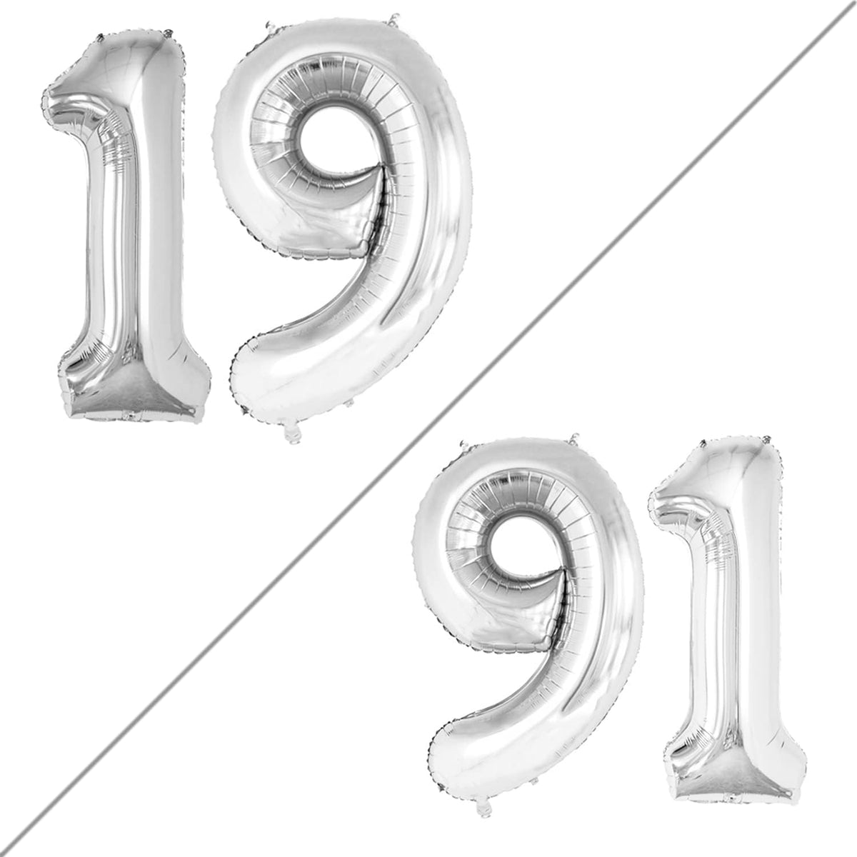 GOER Number 19 Balloons for 19th Birthday Sweet 19 Party Decorations,42 Inch Jumbo Foil Helium 91