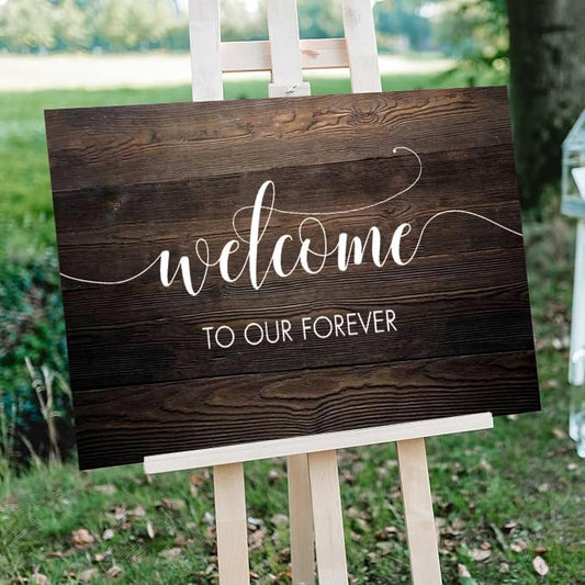 Rustic Wooden Signs Welcome to Our Forever Wedding Sign Wedding Welcom Sign Wall Art Decor Kitchen