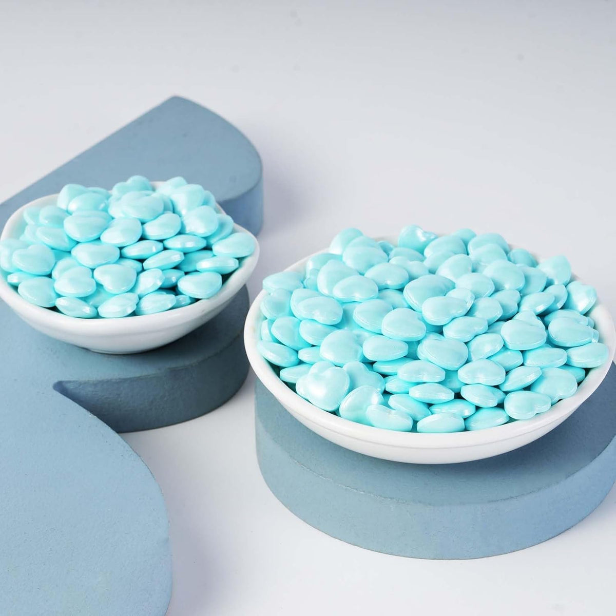Kasvan Blue Heart Shapes Sprinkles - Edible Candy Pearls 130g/4.58 Oz, Mix Size, Baking Cake