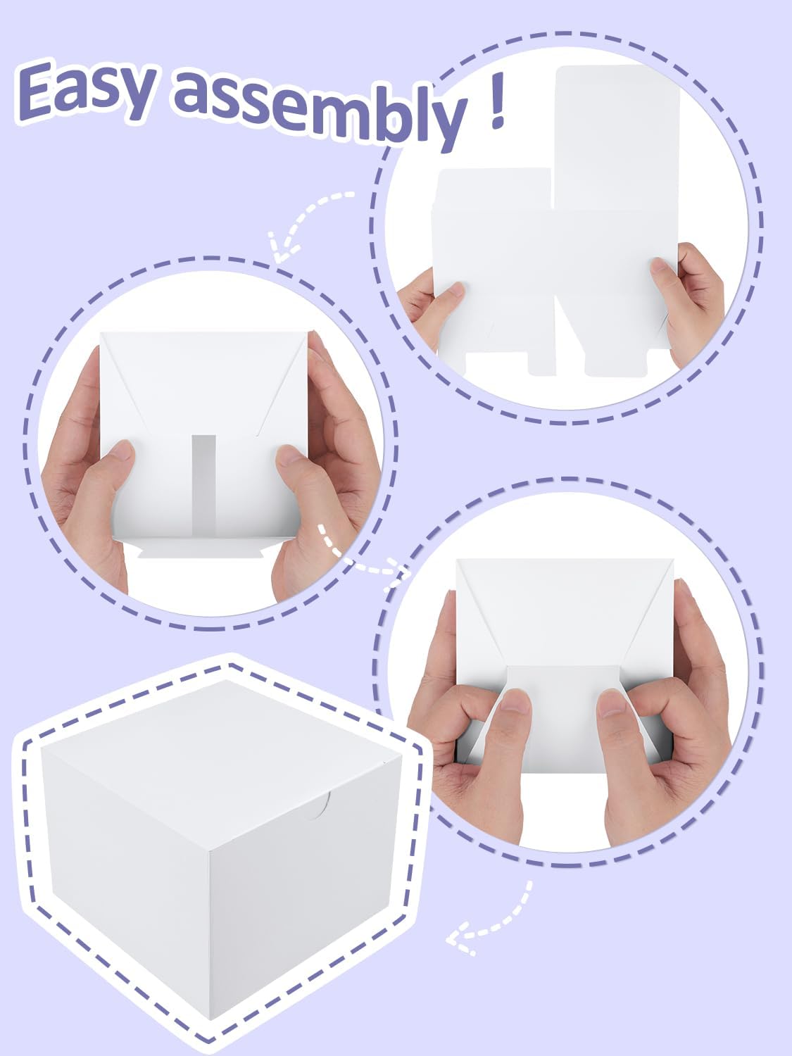 Eupako White Gift Boxes 5x5x3.5 25 Pack Kraft Paper Gift Boxes with Lids for Crafting, Gifts