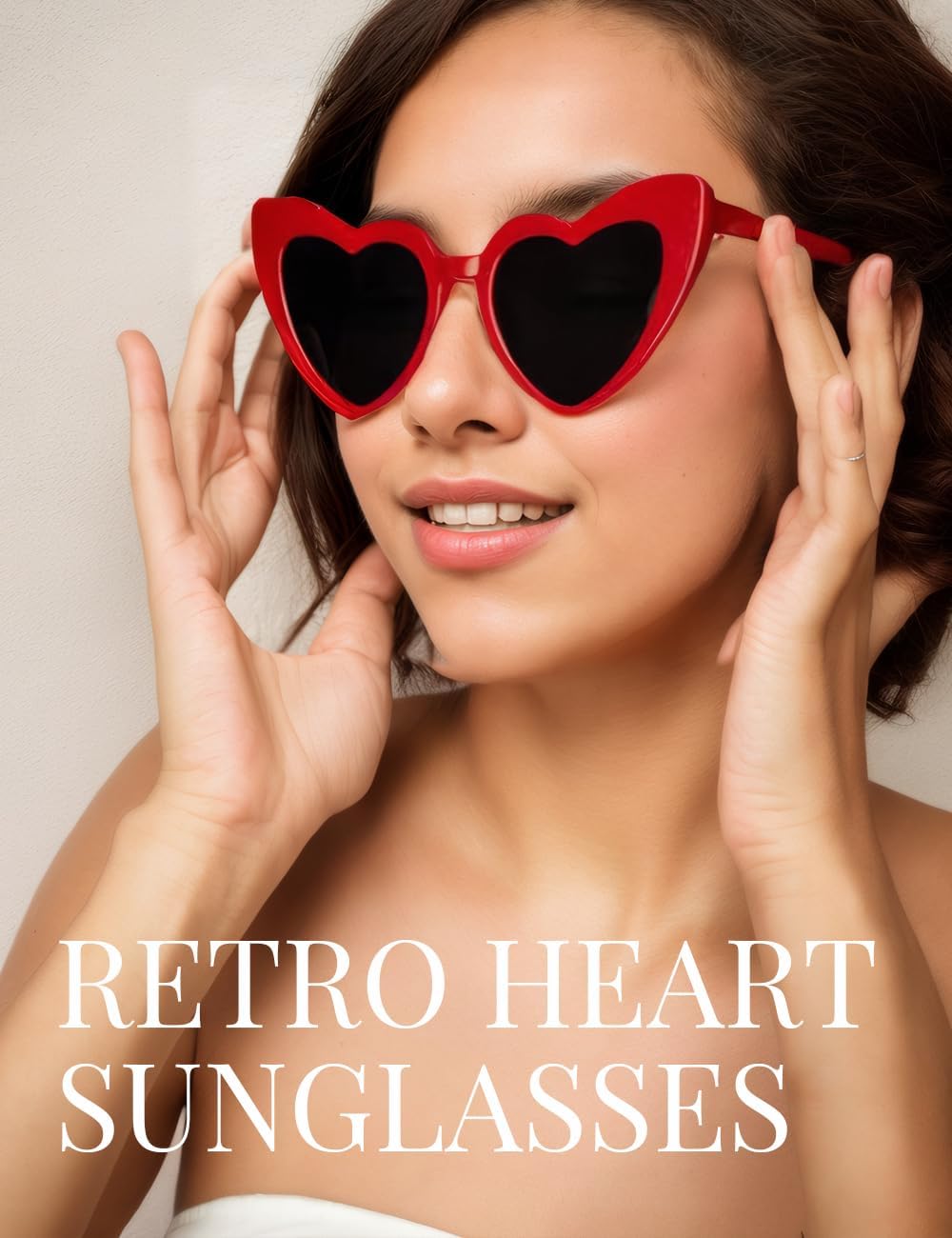 8 Pack Heart Sunglasses Vintage Cat Eye Heart Glasses Retro Bachelorette Bride Sunglasses Bulk for