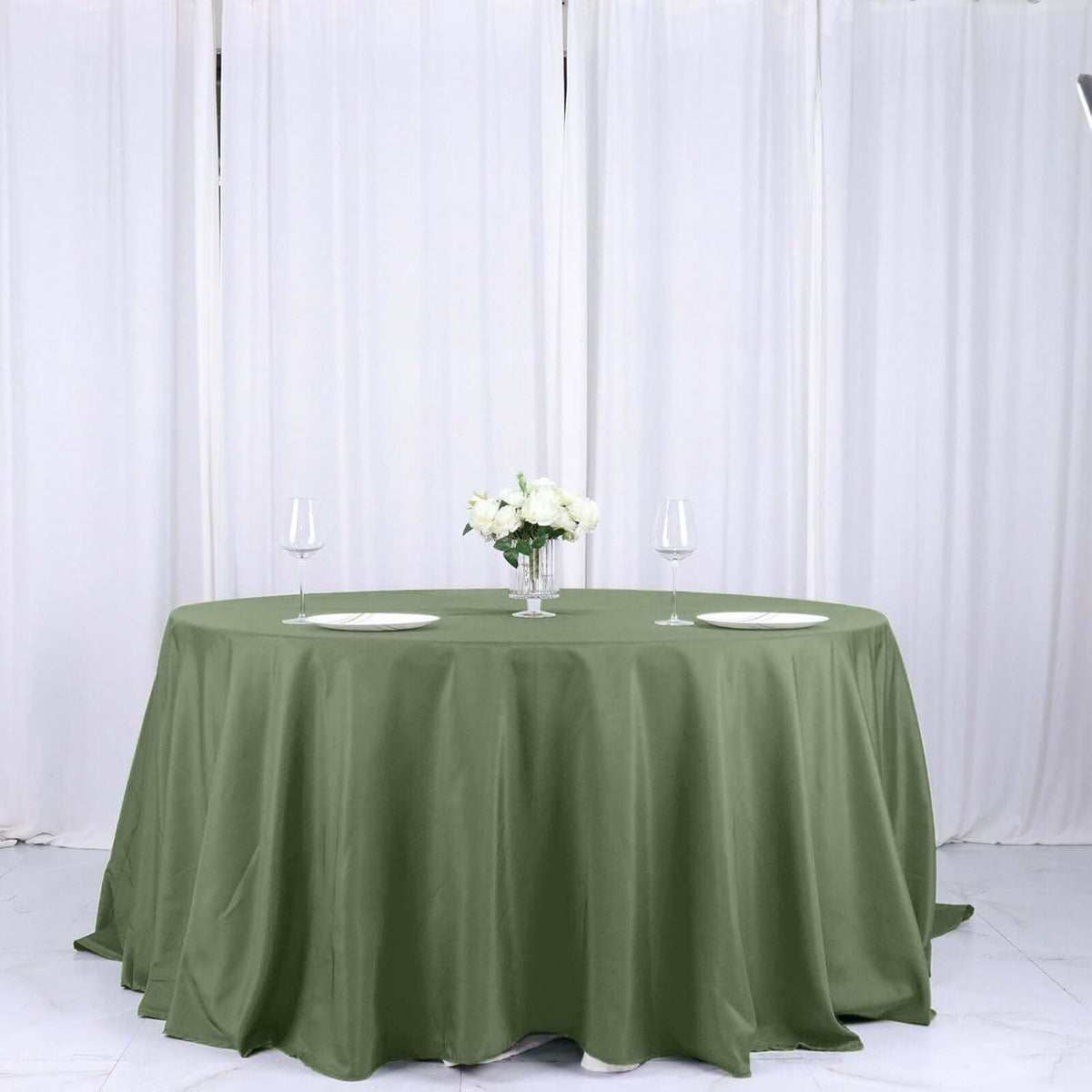 Efavormart Round Tablecloth, 132 Inch Stain & Wrinkle Resistant Washable Table Cloth, Decorative