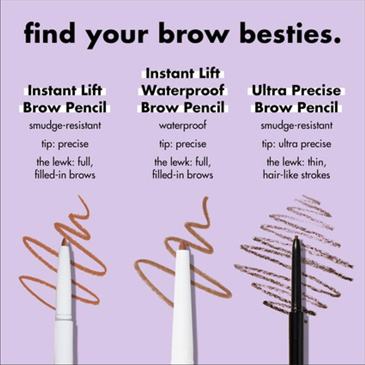 e.l.f. Instant Lift Brow Pencil, Dual-Sided, Precise, Fine Tip, Shapes, Defines, Fills Brows