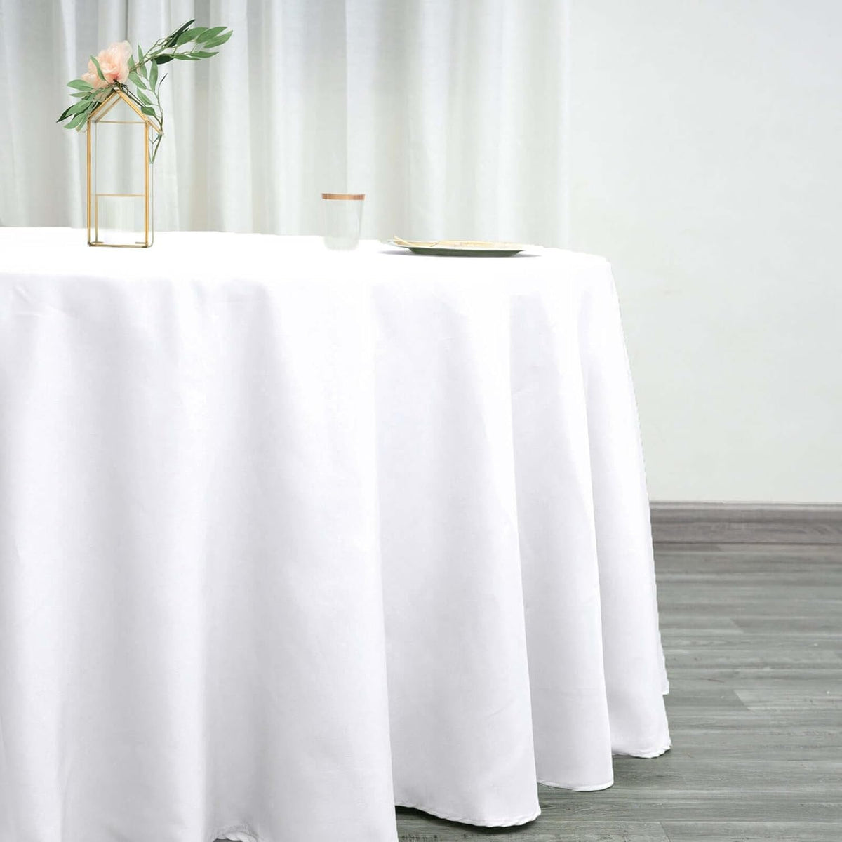 Efavormart Round Tablecloth, 120 Inch Stain & Wrinkle Resistant Washable Table Cloth, Decorative