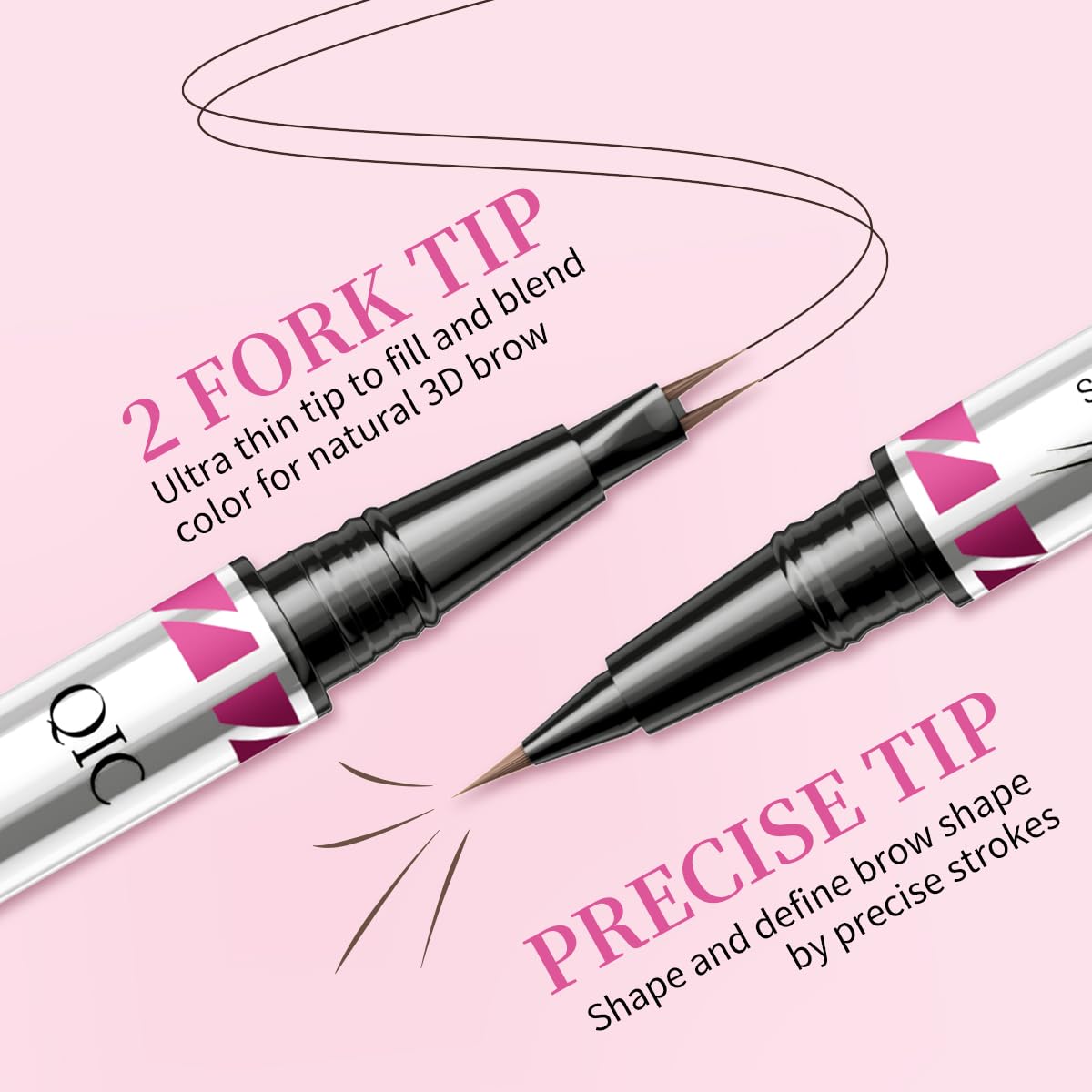 Eyebrow Pencils for Women, 2-in-1 Dual-Ended Microblading Eyebrow Pencil Waterproof with 2 Fork Tip