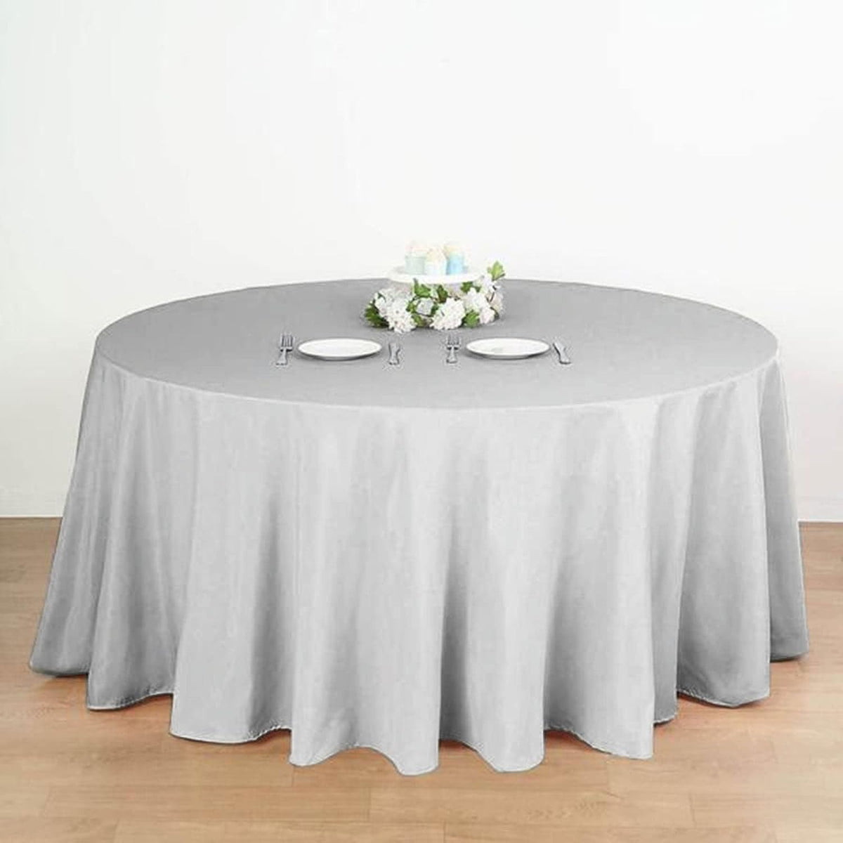 Efavormart Round Tablecloth, 132 Inch Stain & Wrinkle Resistant Washable Table Cloth, Decorative