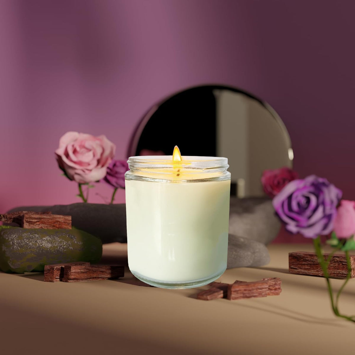12 Pcs 8 Oz Bulk White Soy Candles,Eucalyptus Scented Candles Set,Bulk Aromatherapy Candle,Great