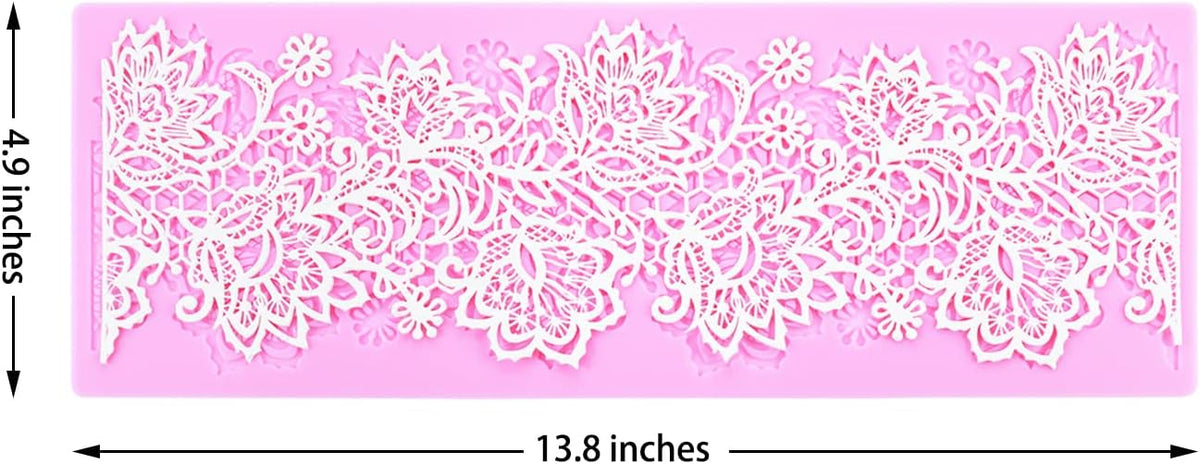 Flower Embossing Candy Silicone Mold Lace Pattern Sugar Craft Cake Decoration, Lace Mat Wedding