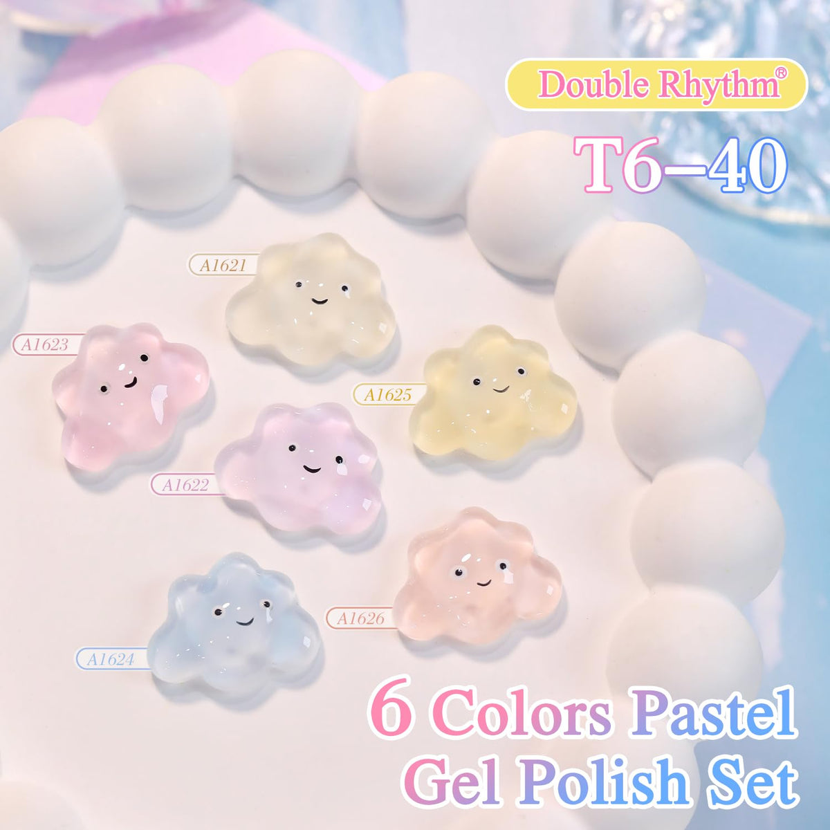 Double Rhythm 6 Pcs 15 ML Gel Polish Set Same Color Same Bottle Soak Off Gel Polish Kit Nail Art