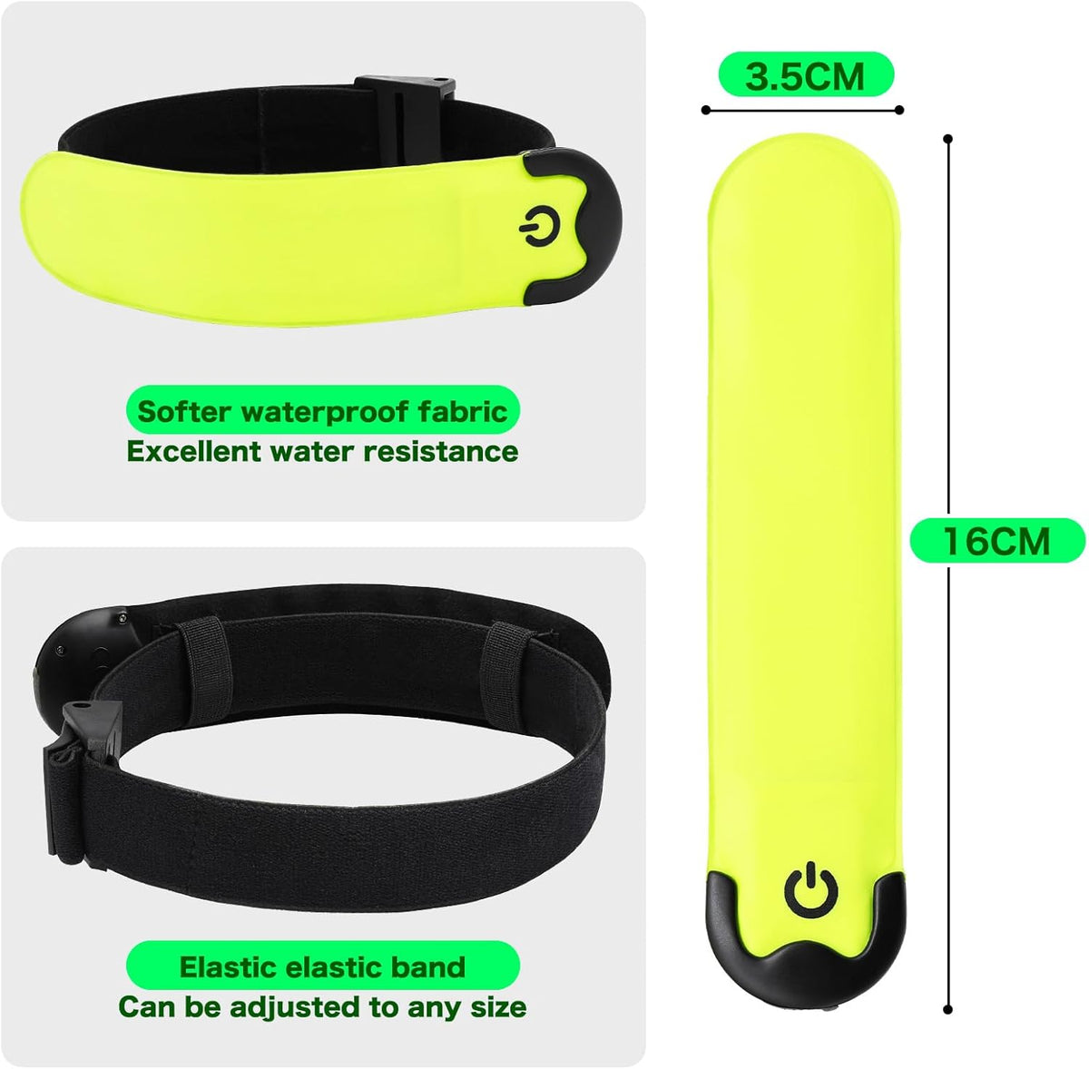 LED Armband Running USB Rechargeable(2 Pack), High Visibility Wristband for Runners, Joggers, Pet