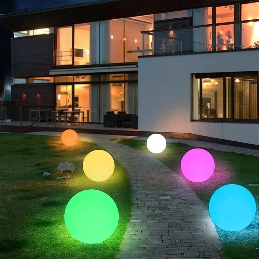 12-inch LED Glowing Ball Light w/Remote, LED Globe Orb Night Light Mood Lamp for Kid Adult