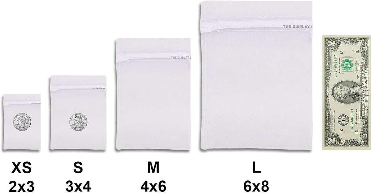 TheDisplayGuys 48-Pack 3x4 White Sheer Organza Gift Bags with Drawstring, Jewelry Candy Treat