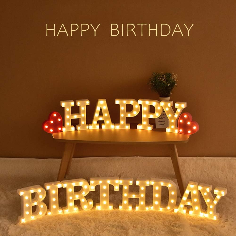 MUMUXI Marquee Light Up Letters | Large Light Up Numbers | Battery Powered and Bright with Every