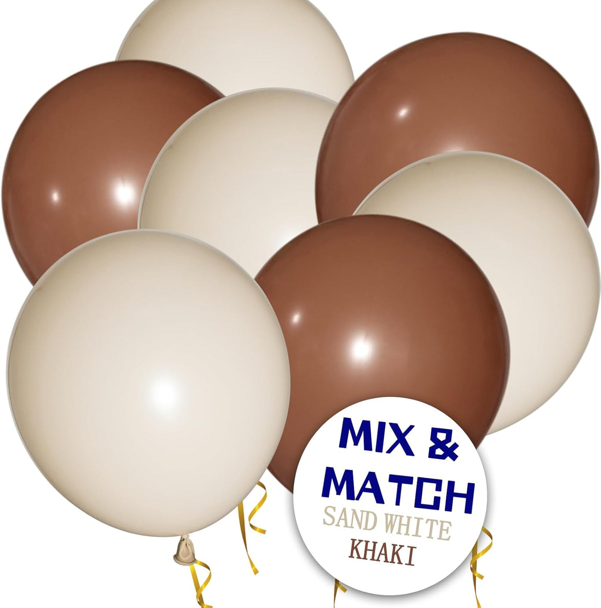110pcs Sand White Balloon 12 inch, Sand white Latex Balloons for Birthday Party Baby Shower