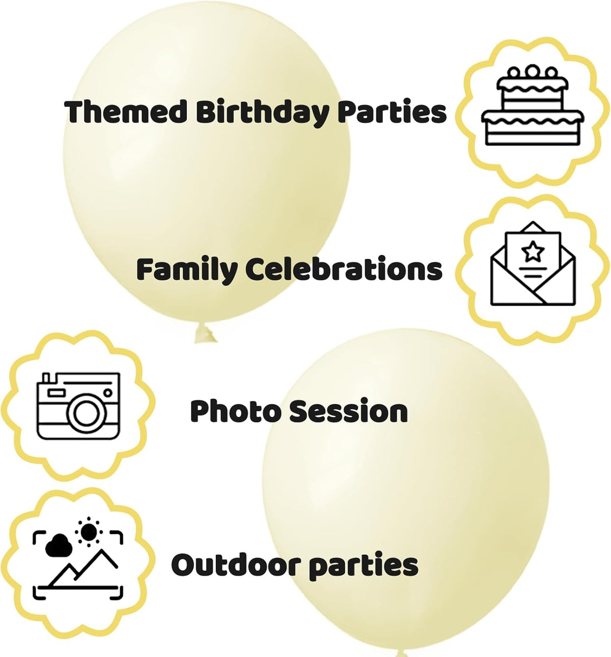 110pcs Pastel Yellow Balloon 12 Inch, Pastel Yellow Latex Balloons for Birthday Party Baby Shower