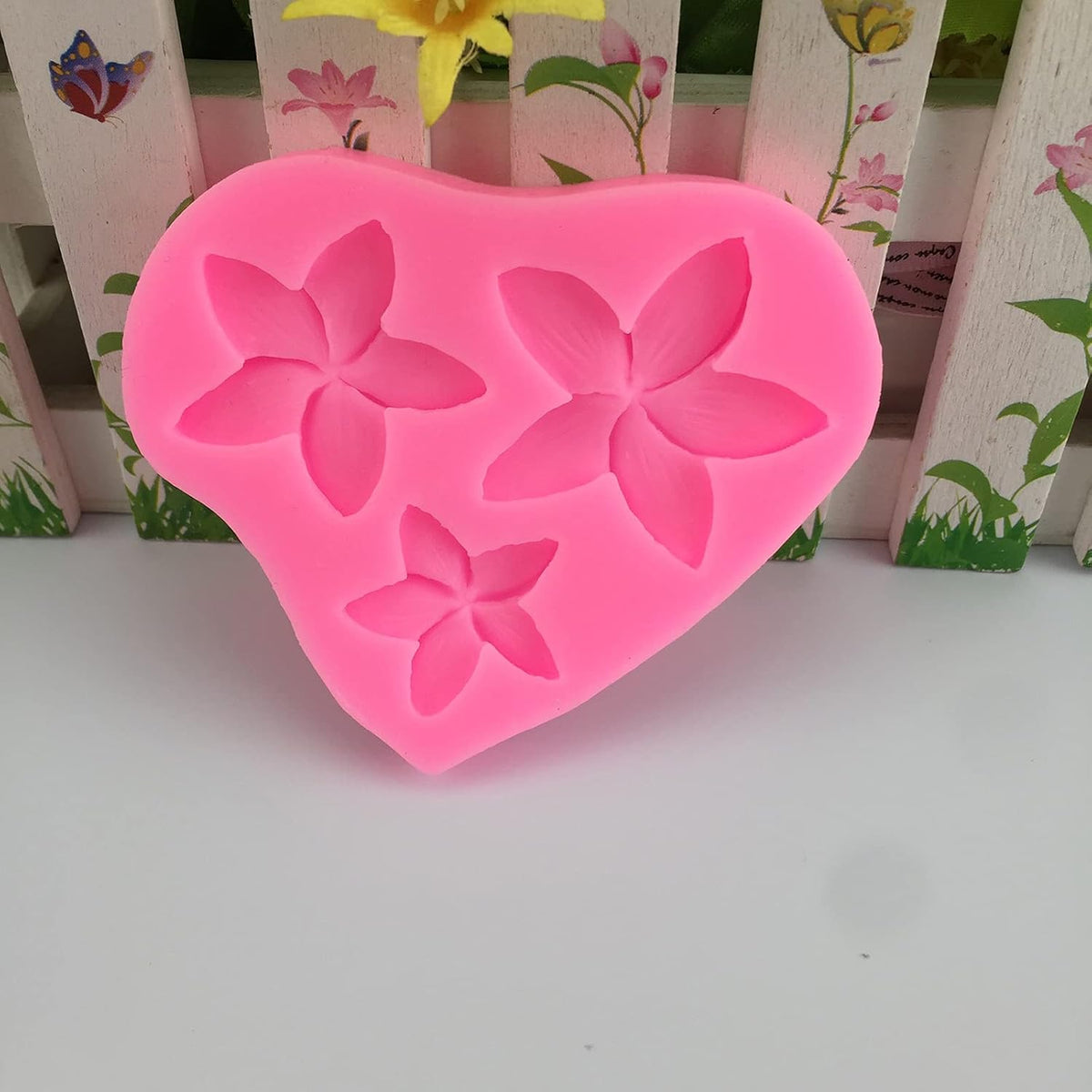 Frangipani Plumeria Flower Silicone Molds for Cake Decoration, Non Stick Fondant Mold for DIY