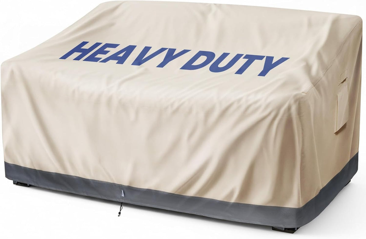Extra Heavy Duty Outdoor Couch Cover Waterproof, Large 3-Seater Patio Sofa Cover, Lawn Patio
