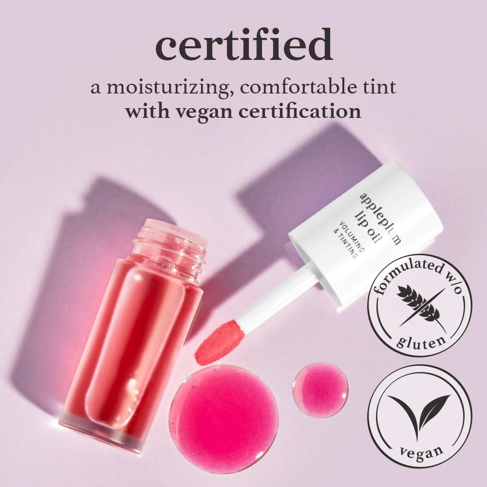 NOONI Korean Lip Oil - Appleplum | Long-Lasting, Moisturizing, Plumping, Revitalizing for Dry Lips