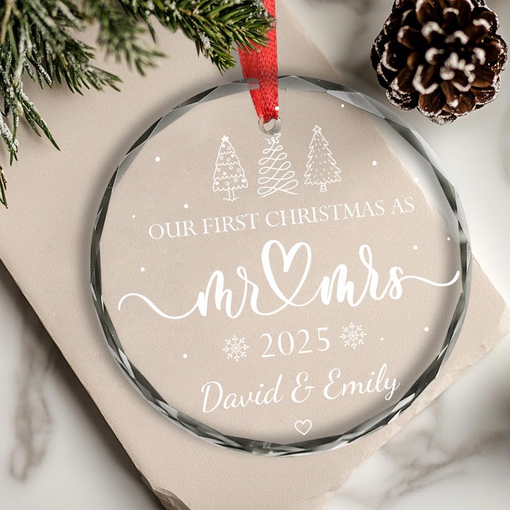 Personalized Wedding Christmas Ornaments - Mr And Mrs Gifts - Wedding Gift Ideas For Couples 2025
